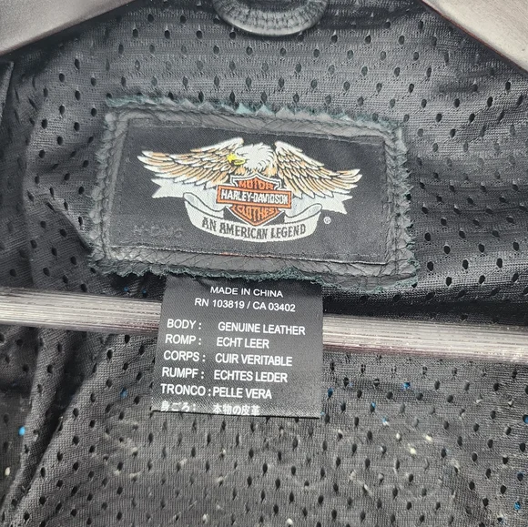 Harley-Davidson Kaleidoscope Leather Jacket Women's Size L - Picture 9 of 10